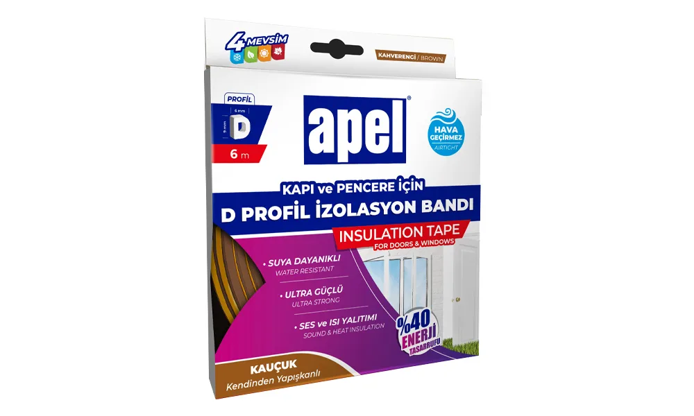 Apel EPDM D-Profil İzolasyon Bandı