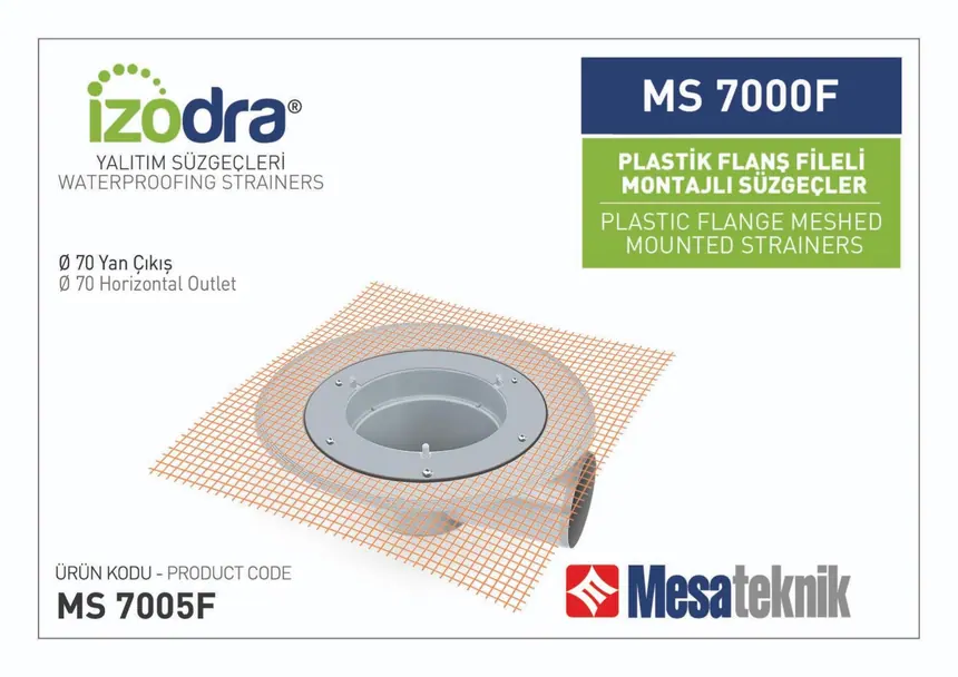 MS 7000F Fileli Plastik Flanş Montajlı Süzgeçler
