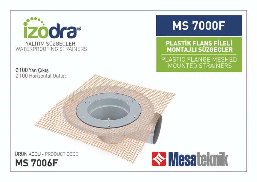 MS 7000F Fileli Plastik Flanş Montajlı Süzgeçler