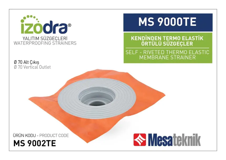 MS 9000TE Kendinden Perçinli Örtülü Süzgeçler