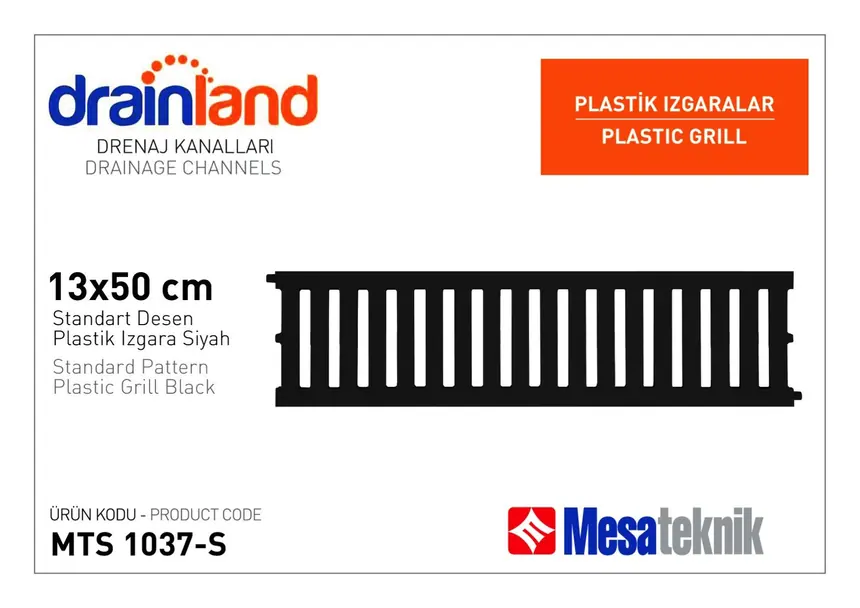 MTS 1035-S Genişlik 130 mm Derinlik 75 mm Uzunluk 50 cm Siyah Renk