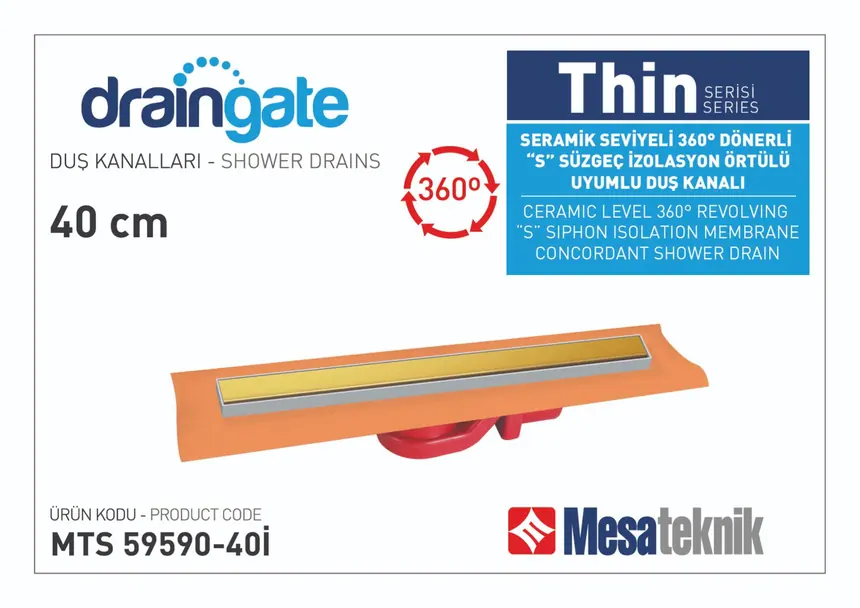 MTS 59590I Thin Serisi 360º Dönerli S Süzgeç Uyumlu Izolasyon Ortülü