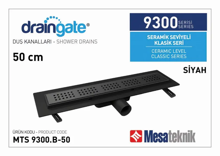 MTS 9300B Seramik Seviyeli Klasik Seri Mat Siyah
