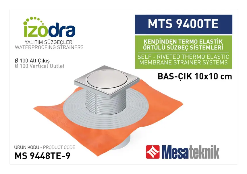 MTS 9400TE Kendinden Percinli Örtülü Suzgec Sistemleri 10 cm BasÇık