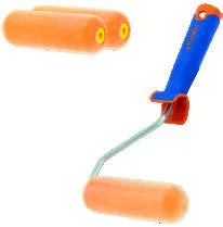 10'lu Mini Flok Kaplı Çift Yuvarlak Uçlu Rulo Yünü 15 cm